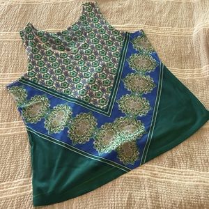 Tank with silk poncho